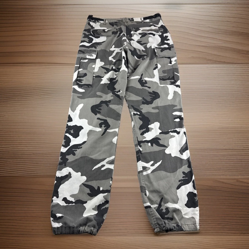 Rothco Ultra Force BOU Camo Cargo Pants M Utility Pocket Adjustable Button Fly